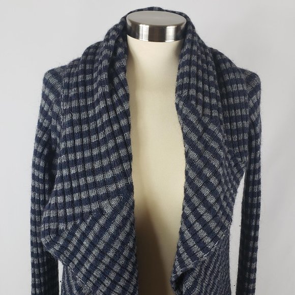Lineamaglia Blue/Gray Striped Cardigan - Picture 2 of 11